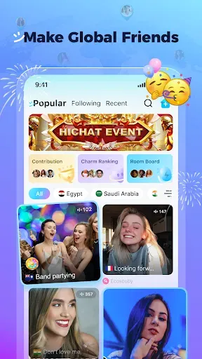Скриншот 1 — Hichat- Game & Chat friends