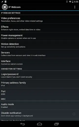 Скриншот 4 — IP Webcam Pro