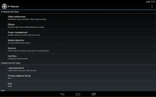 Скриншот 7 — IP Webcam Pro