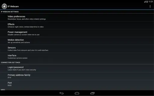 Скриншот 7 — IP Webcam