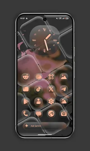 Скриншот 1 — Glassy MaterialYou Icons