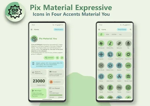 Скриншот 1 — Pix Material Expressive Icons