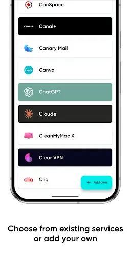Скриншот 2 — Tilla - subscriptions manager