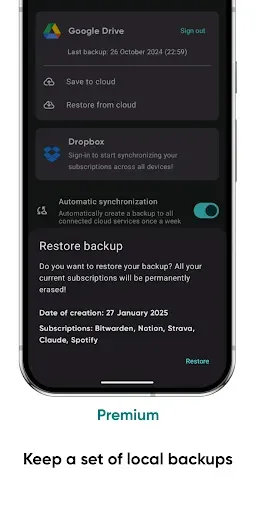 Скриншот 6 — Tilla - subscriptions manager