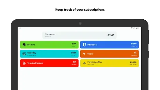 Скриншот 8 — Tilla - subscriptions manager
