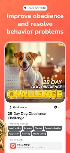Скриншот 2 — PawChamp - Dog Training & Care