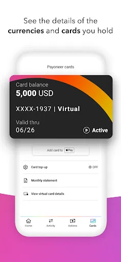 Скриншот 3 — Payoneer