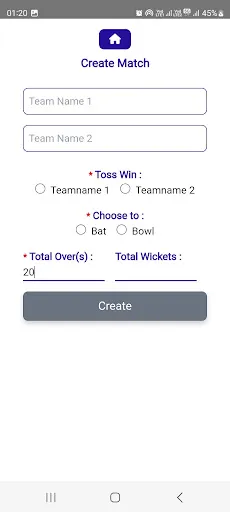 Скриншот 2 — Street Cricket Score Tracker