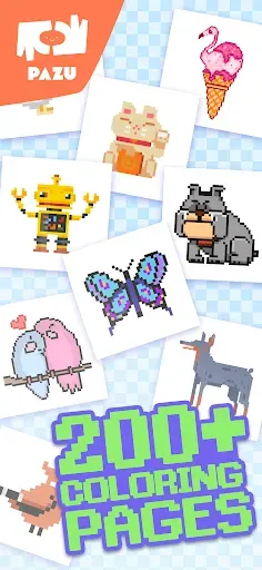 Скриншот 4 — Pixel coloring games for kids
