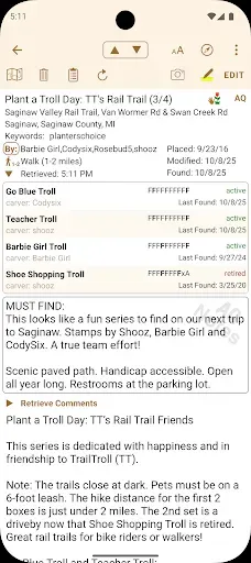 Скриншот 4 — Clue Tracker for Letterboxing