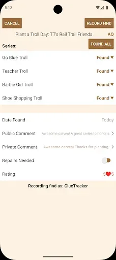 Скриншот 7 — Clue Tracker for Letterboxing