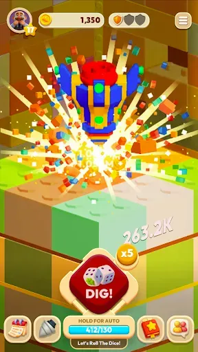 Скриншот 1 — Dig & Roll : Mining Games