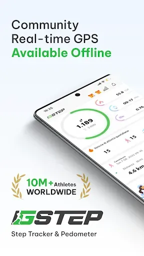 Скриншот 1 — Step counter - Pedometer App