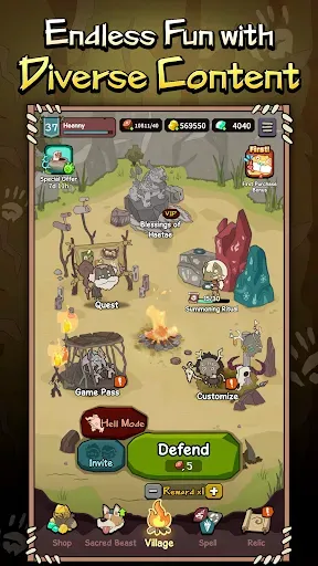 Скриншот 4 — Epic Shaman Battle: 4P Defense