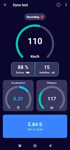 Скриншот 1 — PerfExpert - Car Dyno HP Test