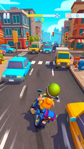 Скриншот 3 — Paper Boy Race — Мото гонки