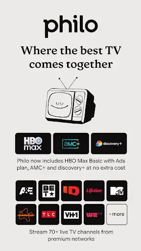 Скриншот 1 — Philo: Shows, Movies, Live TV.