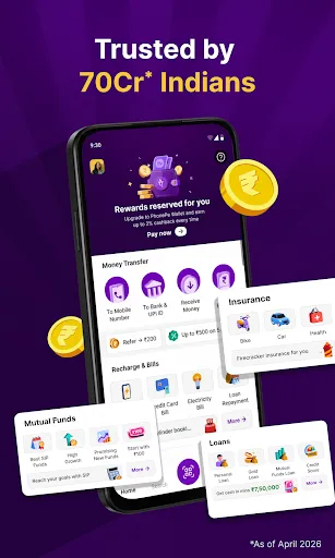 Скриншот 1 — PhonePe UPI, Payment, Recharge