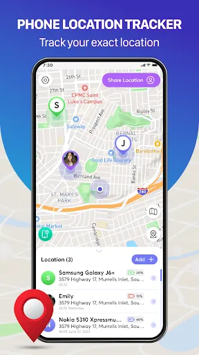 Скриншот 1 — Phone Tracker & GPS Location
