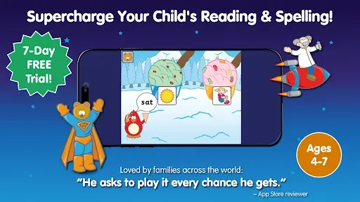 Скриншот 1 — Phonics Hero: Learn to Read