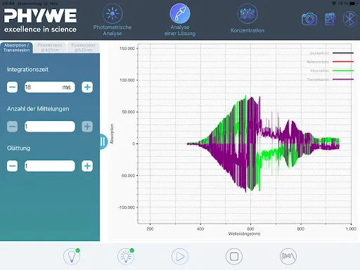 Скриншот 2 — PHYWE SpectrometerAPP