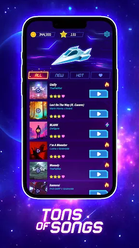 Скриншот 1 — Beat Rush: Cyber Neon Rhythm