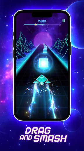 Скриншот 2 — Beat Rush: Cyber Neon Rhythm