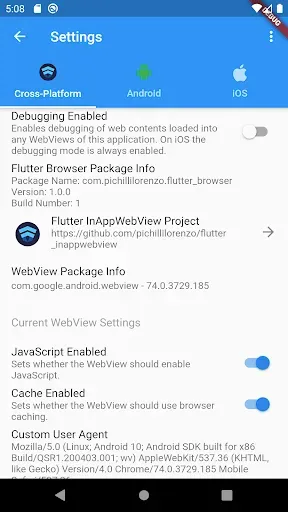 Скриншот 4 — Flutter Browser