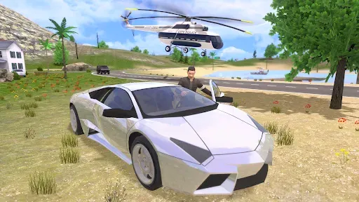Скриншот 1 — Helicopter Flying Car Driving