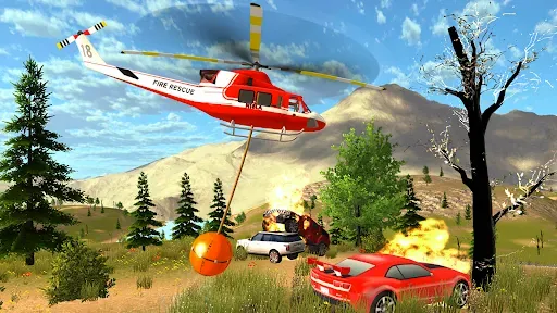 Скриншот 6 — Helicopter Flying Car Driving