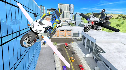 Скриншот 1 — Flying Motorbike Simulator