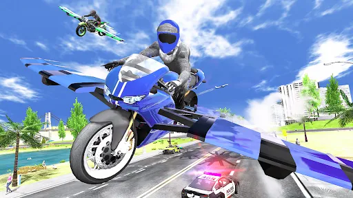 Скриншот 3 — Flying Motorbike Simulator