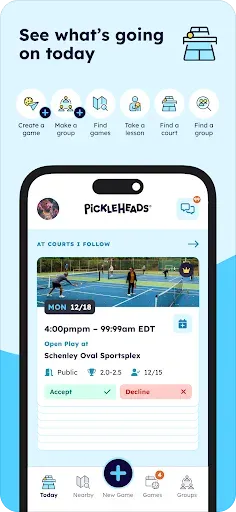Скриншот 5 — Pickleheads - Play Pickleball