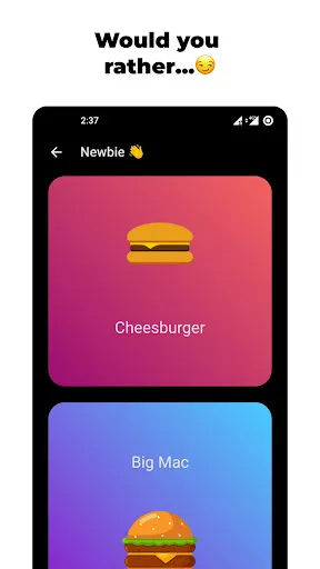 Скриншот 1 — PickOne: Would you rather?