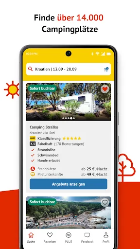 Скриншот 2 — PiNCAMP Camping by ADAC