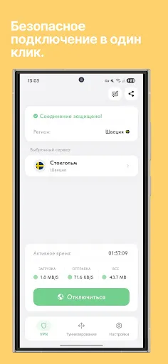 Скриншот 1 — Ping VPN быстрый и безопасный