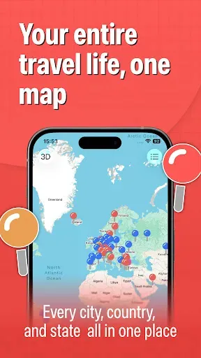 Скриншот 1 — Pin Traveler: Travel Tracker