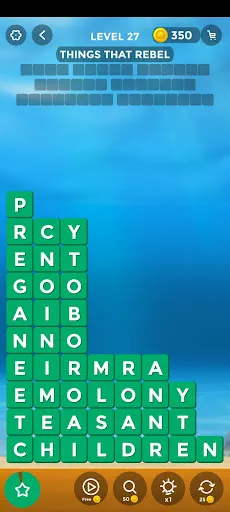 Скриншот 1 — Word Stacks Letter Puzzle Game