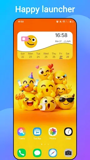 Скриншот 1 — Happy Launcher: Smile Emoji