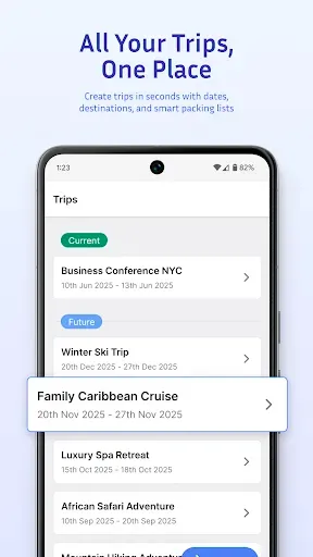 Скриншот 2 — Trip Packing List: QuickPack