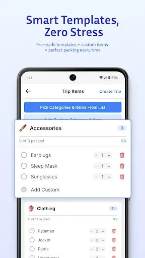 Скриншот 3 — Trip Packing List: QuickPack