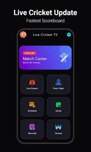 Скриншот 1 — Live Cricket TV Streaming