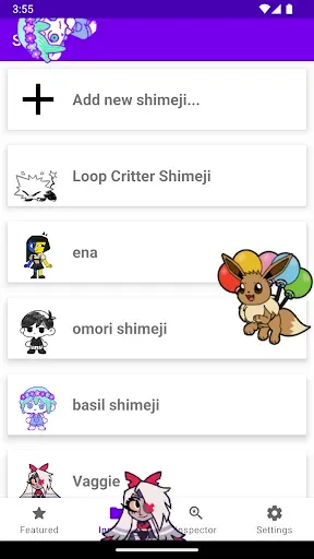 Скриншот 1 — Shijima - Shimeji для Android