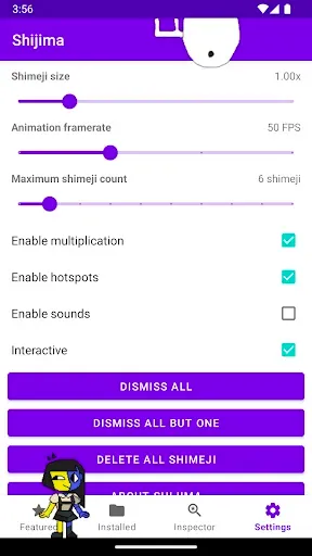 Скриншот 3 — Shijima - Shimeji для Android