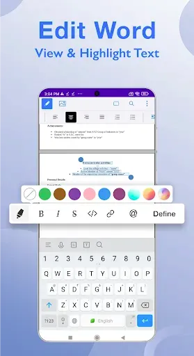 Скриншот 1 — Office Word Editor: Docx, XLSX