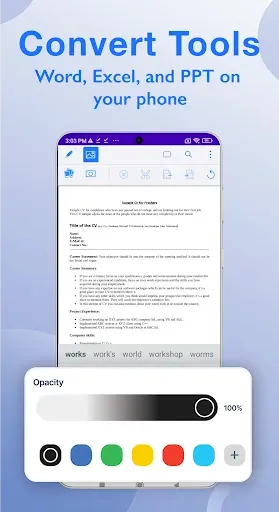 Скриншот 3 — Office Word Editor: Docx, XLSX