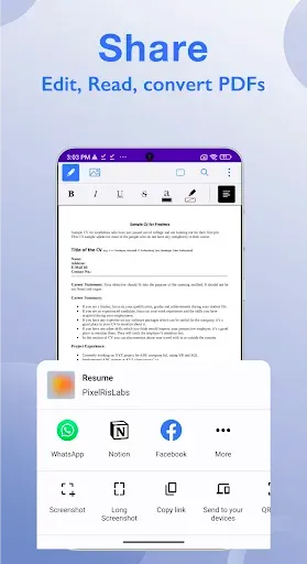 Скриншот 4 — Office Word Editor: Docx, XLSX