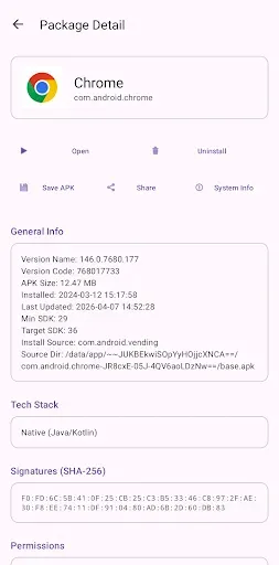 Скриншот 4 — Package Viewer: APK Extractor