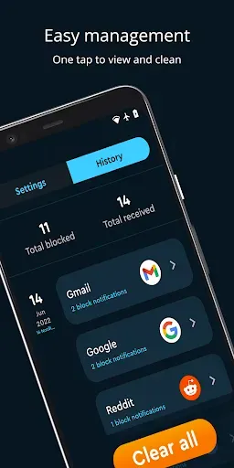 Скриншот 3 — FocusX:блокировщик уведомлений