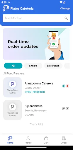 Скриншот 2 — Platos - Cafeteria Redefined